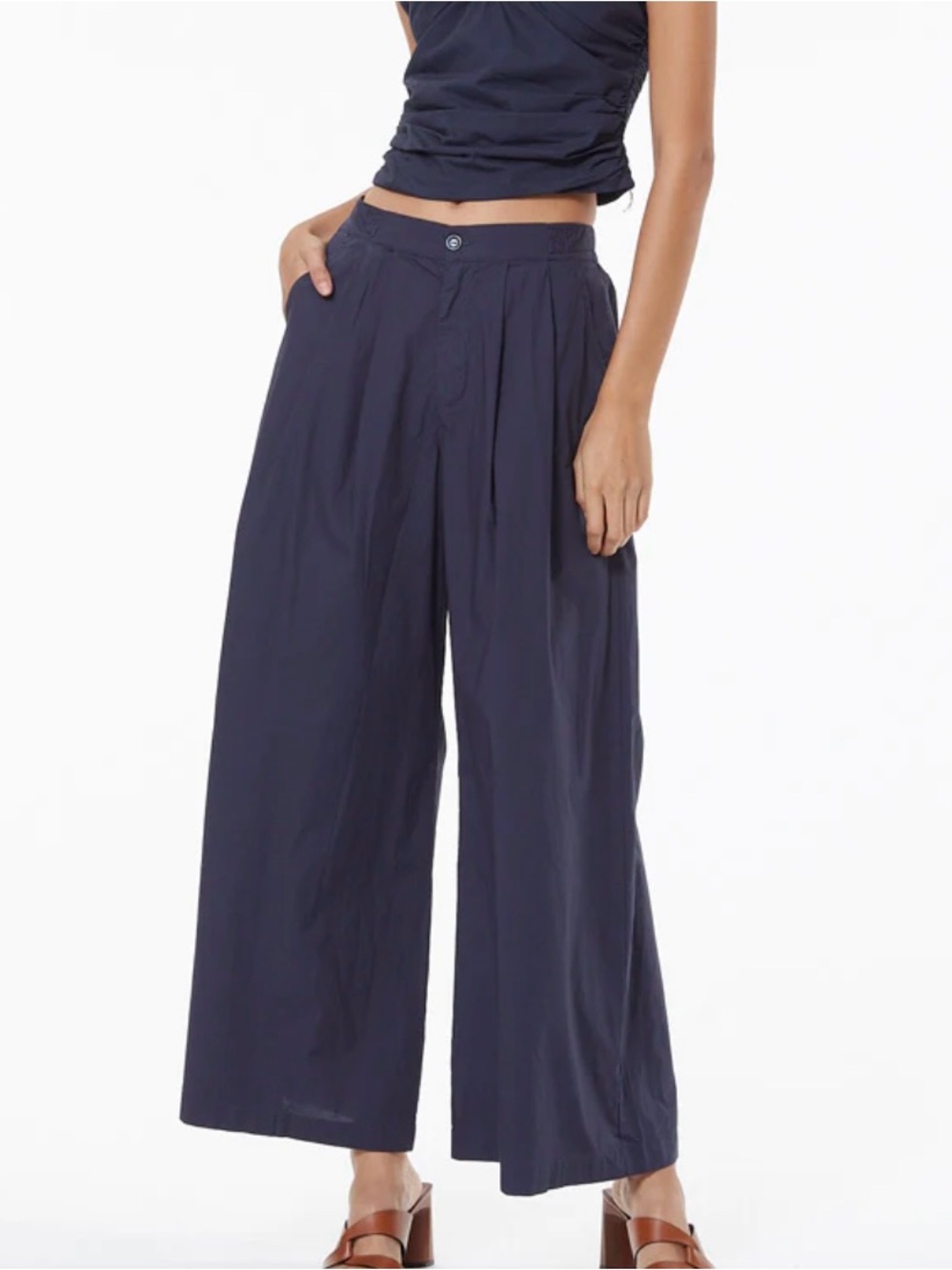 YFB COSMO PANT // MIDNIGHT Wide-Leg Navy Women's Pants